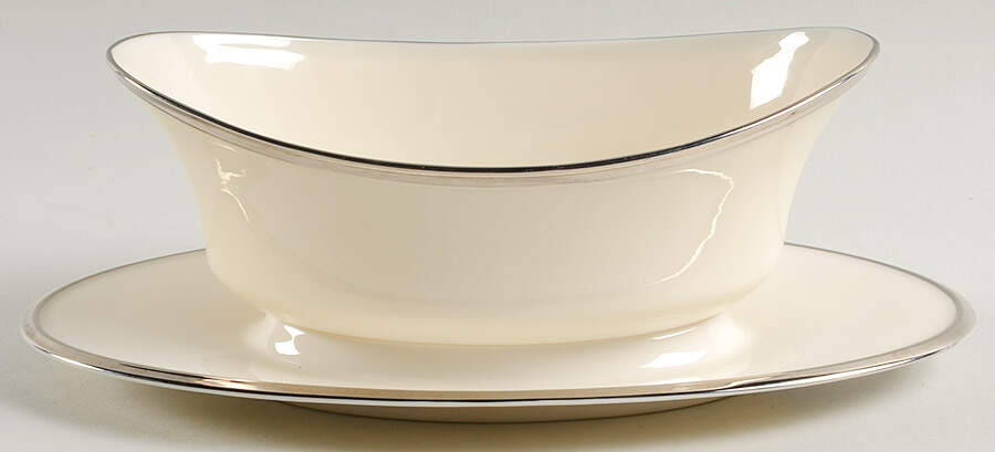 Solitaire Gravy Boat with Attached Underplate by Lenox-1