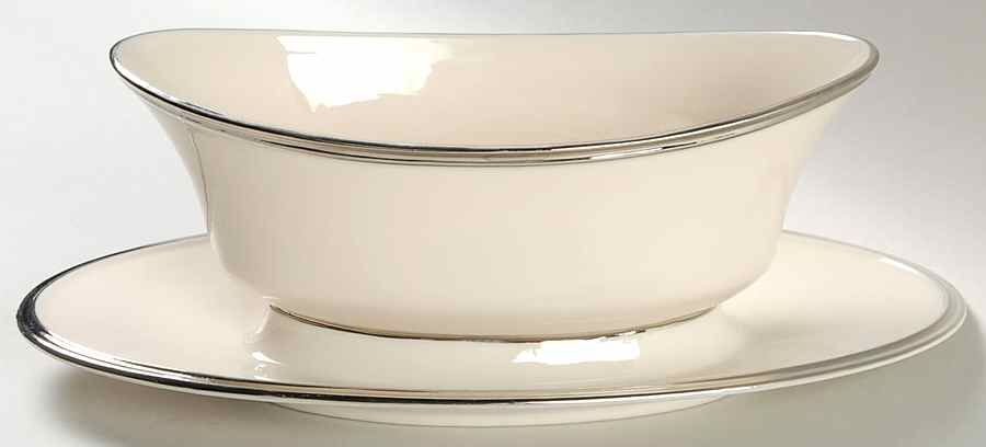 Solitaire Gravy Boat with Attached Underplate by Lenox-1