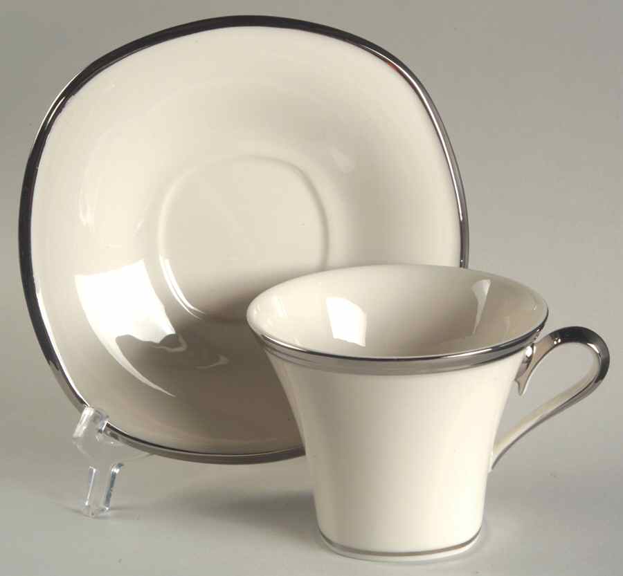 Solitaire Square Cup & Saucer Set by Lenox-1
