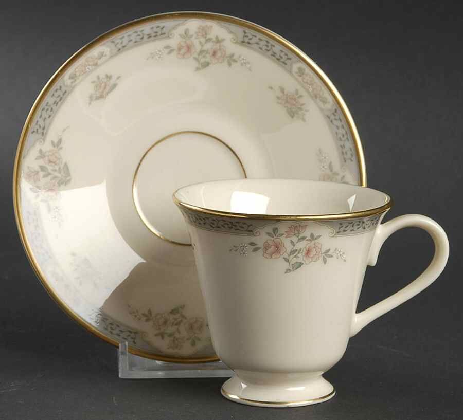 Somerset (Newer) Footed Demitasse Cup & Saucer Set by Lenox-1