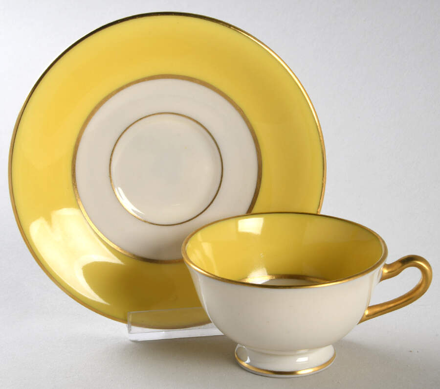 Somerset Yellow Demitasse Cup & Saucer Set by Lenox-1