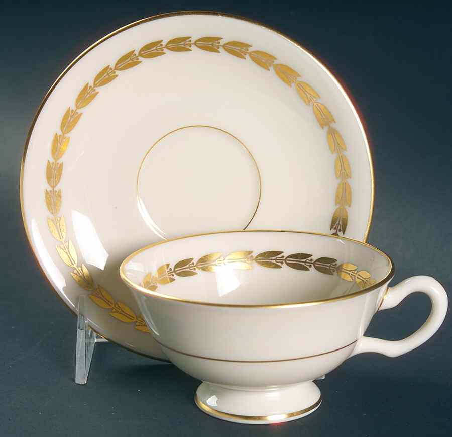 Sonata Footed Cup & Saucer Set by Lenox-1