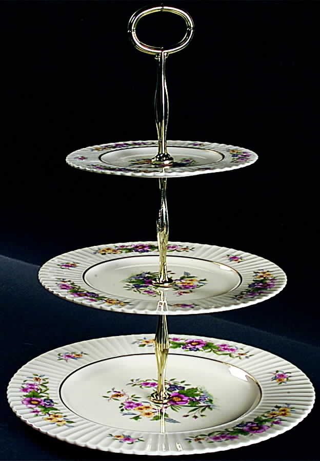 Sonnet 13 7/8"-14 1/4" 3-Tiered Serving Tray(DP,SP,BB) HC by Lenox-1