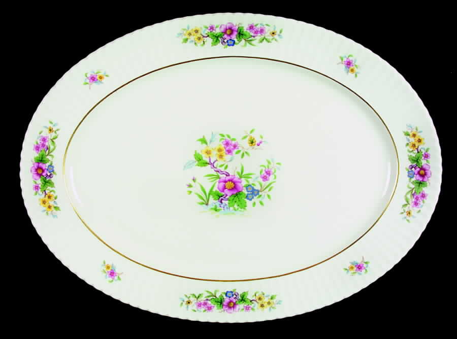 Sonnet 17" Oval Serving Platter by Lenox-1