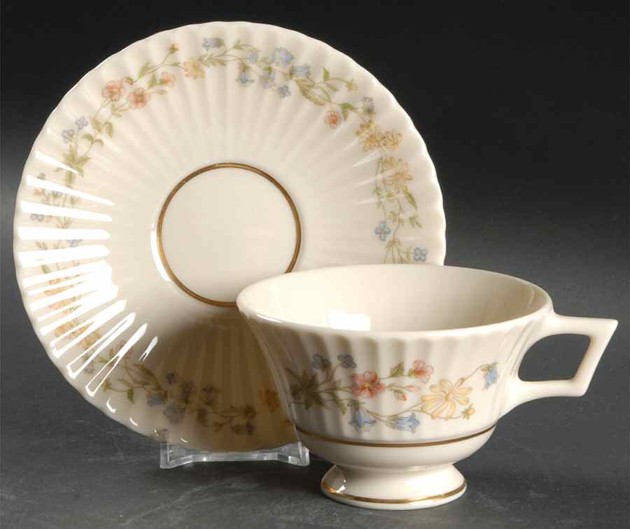 Spring Bouquet Footed Cup & Saucer Set by Lenox-1