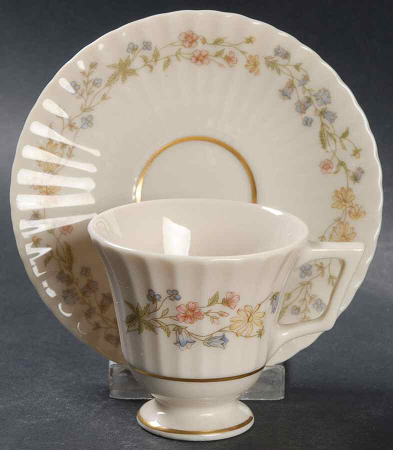 Spring Bouquet Footed Demitasse Cup & Saucer Set by Lenox-1