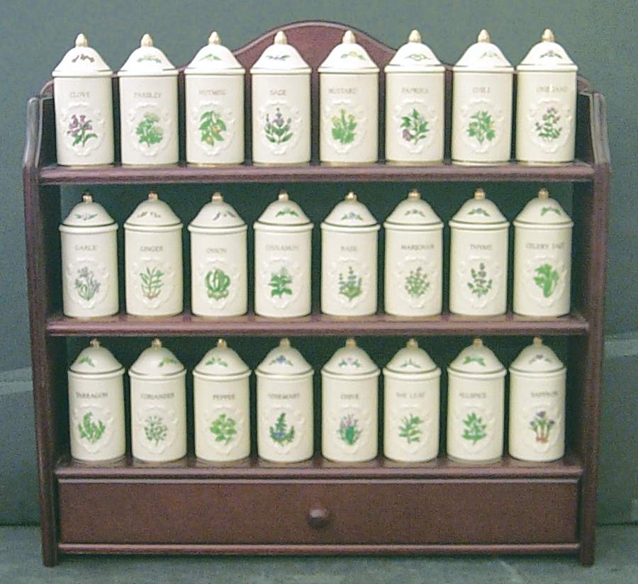 Spice Garden (Giftware) Spice Jar Set with Wood Stand by Lenox-1