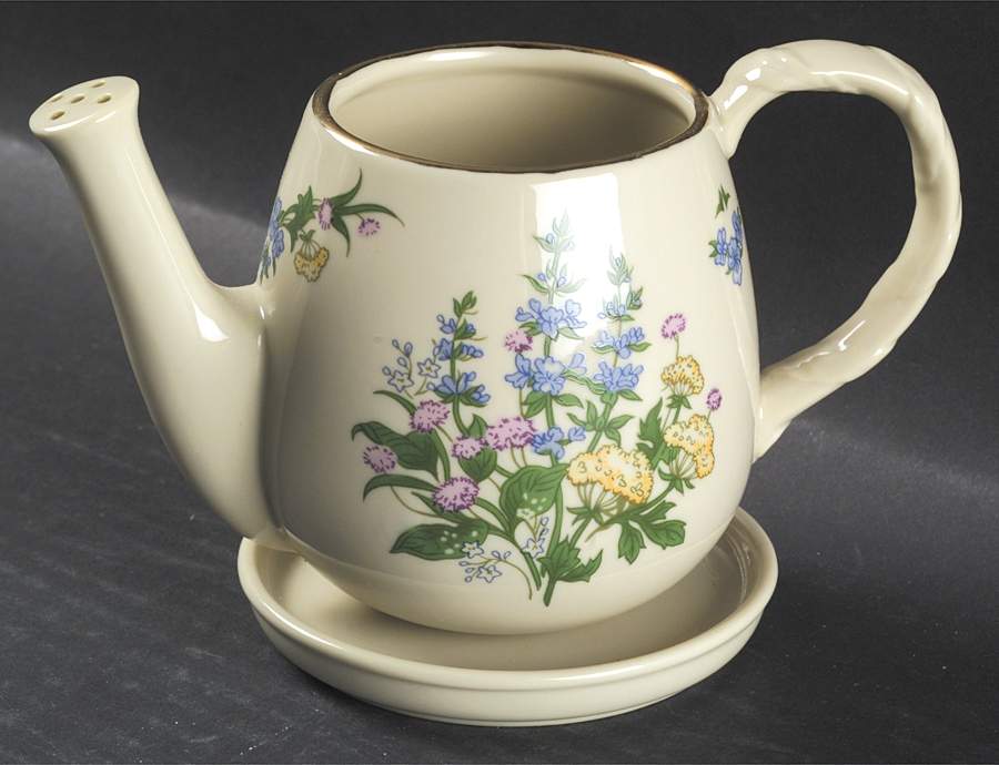 Spice Garden (Giftware) Coffee Pot Flower Pot & Underplate by Lenox-1