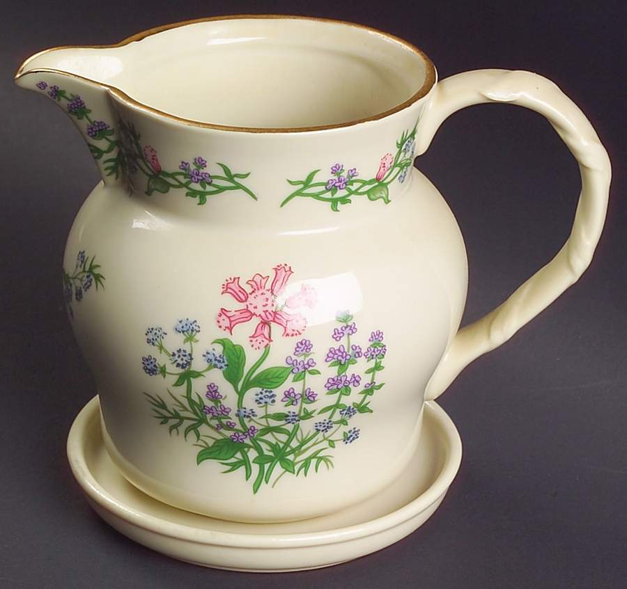 Spice Garden (Giftware) Jug Flower Pot & Underplate by Lenox-1