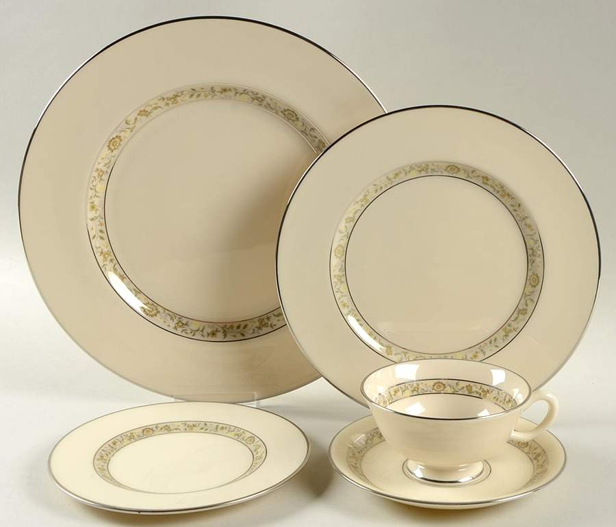 Springdale (Platinum Trim) 40-Piece Set by Lenox-1
