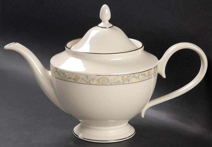 Springdale (Platinum Trim) Teapot & Lid by Lenox-1