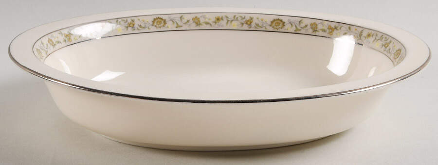 Springdale (Platinum Trim) 9" Oval Vegetable Bowl by Lenox-1