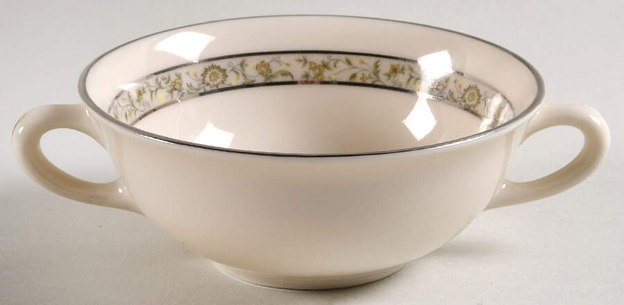 Springdale (Platinum Trim) Flat Cream Soup Bowl by Lenox-1