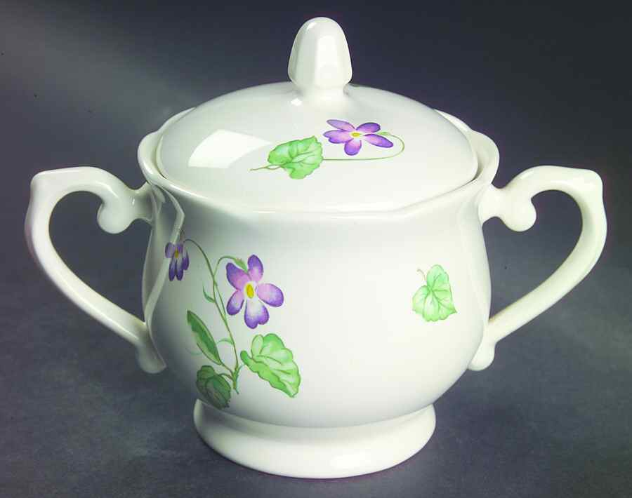 Spring Violets Sugar Bowl & Lid by Lenox-1