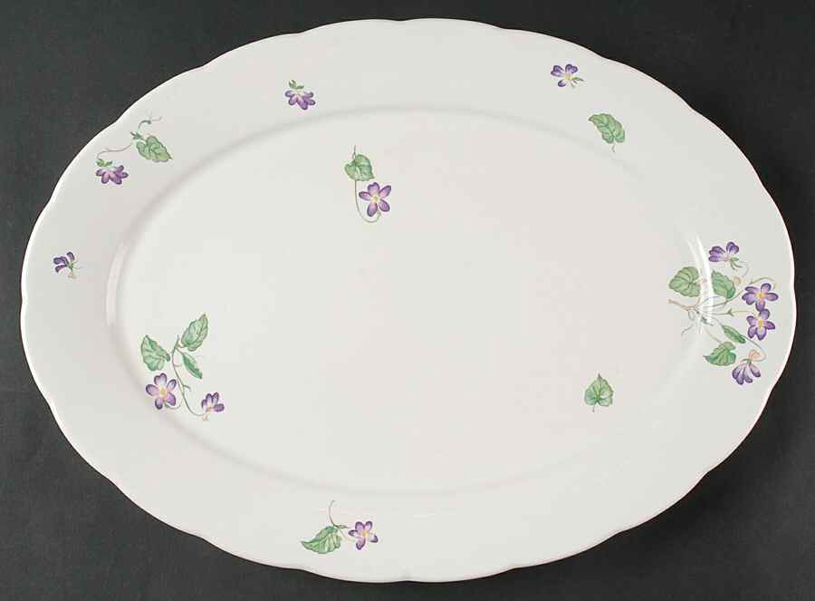 Spring Violets 16" Oval Serving Platter by Lenox-1