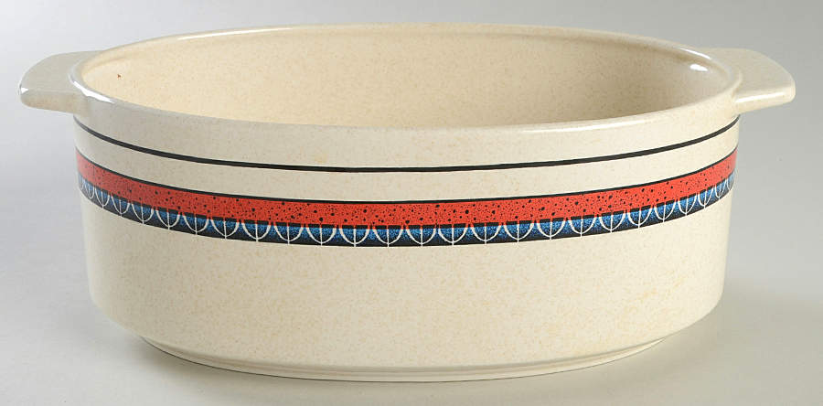 Staccato Red and Blue 10" Oval Open Casserole by Lenox-1