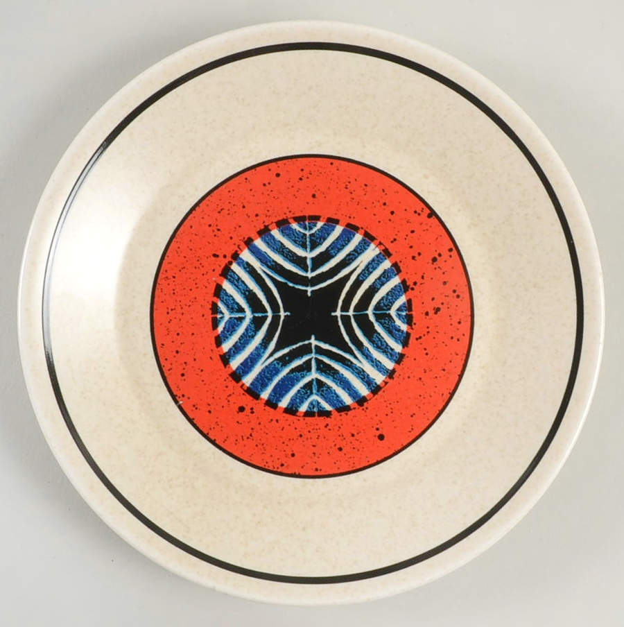 Staccato Red and Blue Bread & Butter Plate by Lenox-1