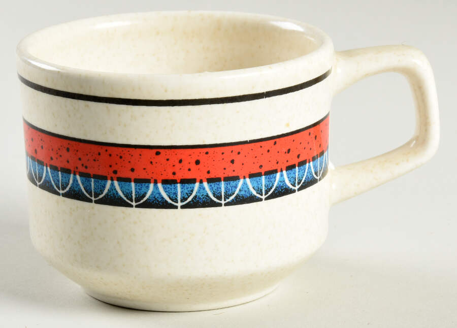 Staccato Red and Blue Flat Cup by Lenox-1