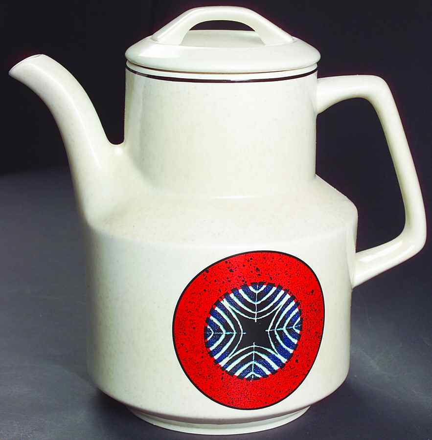 Staccato Red and Blue Coffee Pot & Lid by Lenox-1