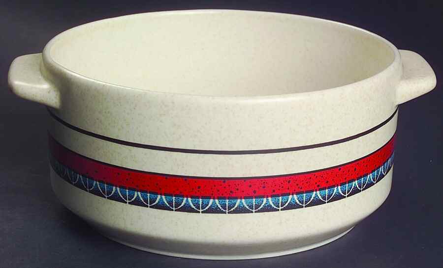 Staccato Red and Blue 6" Round Open Casserole by Lenox-1