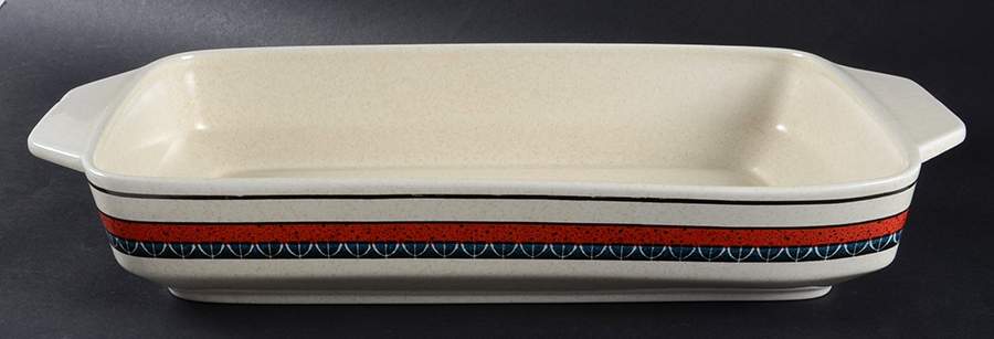 Staccato Red and Blue 15" Rectangular Baker by Lenox-1