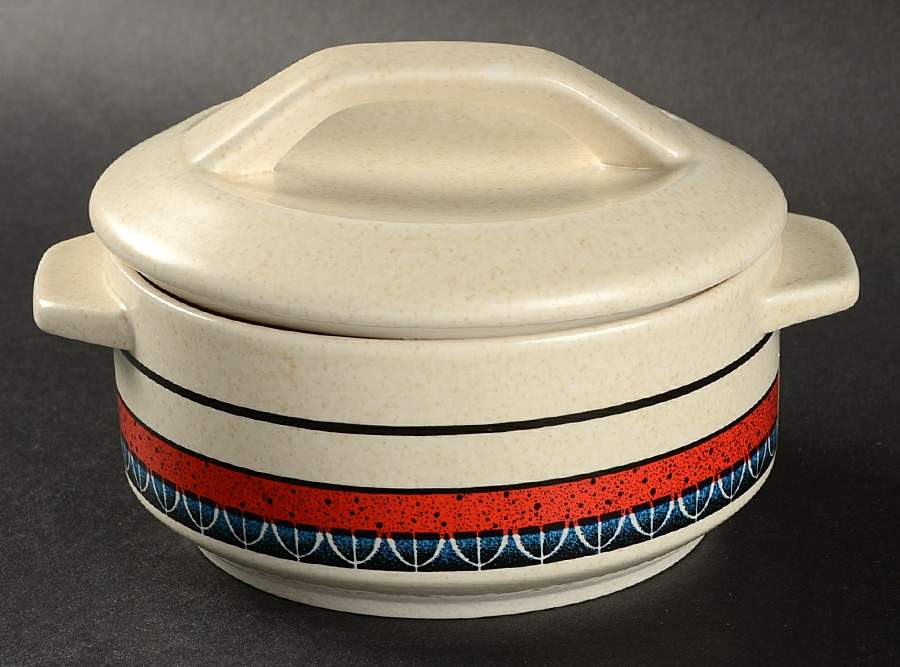 Staccato Red and Blue Individual Casserole & Lid by Lenox-1