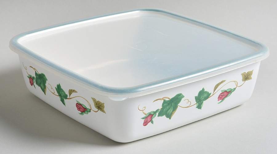 Summer Terrace 8" Metal Square Baker W/Plastic Lid by Lenox-1