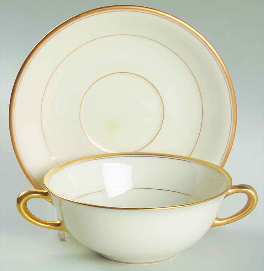 T17 Flat Cream Soup Bowl & Saucer Set by Lenox-1