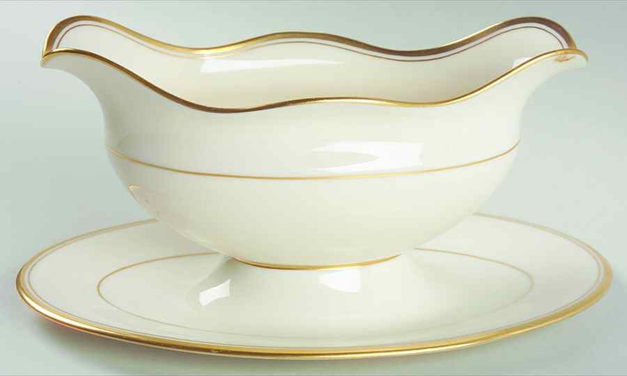 T17 Gravy Boat with Attached Underplate by Lenox-1