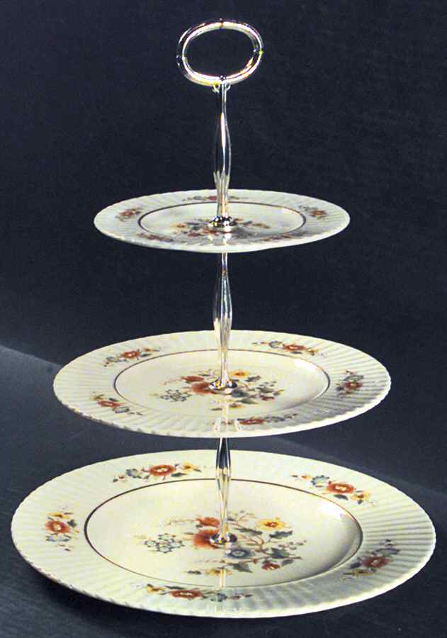 Temple Blossom 13 7/8"-14 1/4" 3-Tiered Serving Tray(DP,SP,BB) HC by Lenox-1
