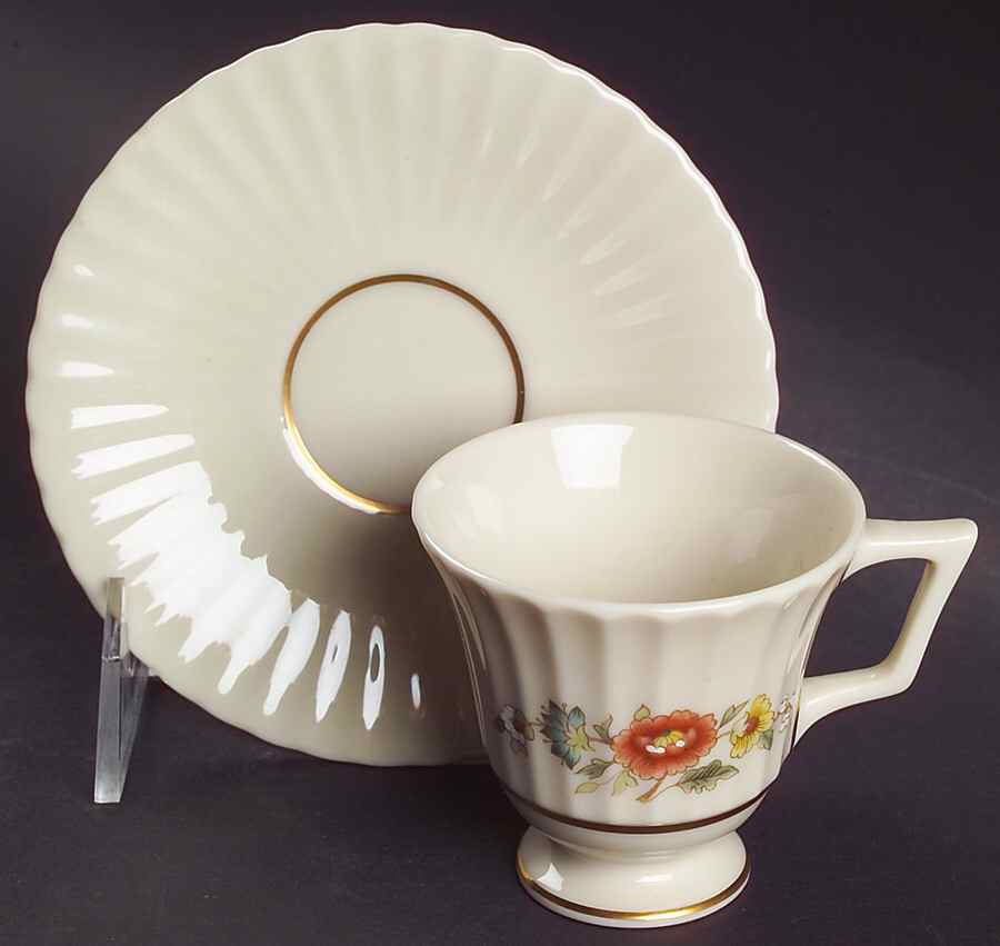 Temple Blossom Footed Demitasse Cup & Saucer Set by Lenox-1