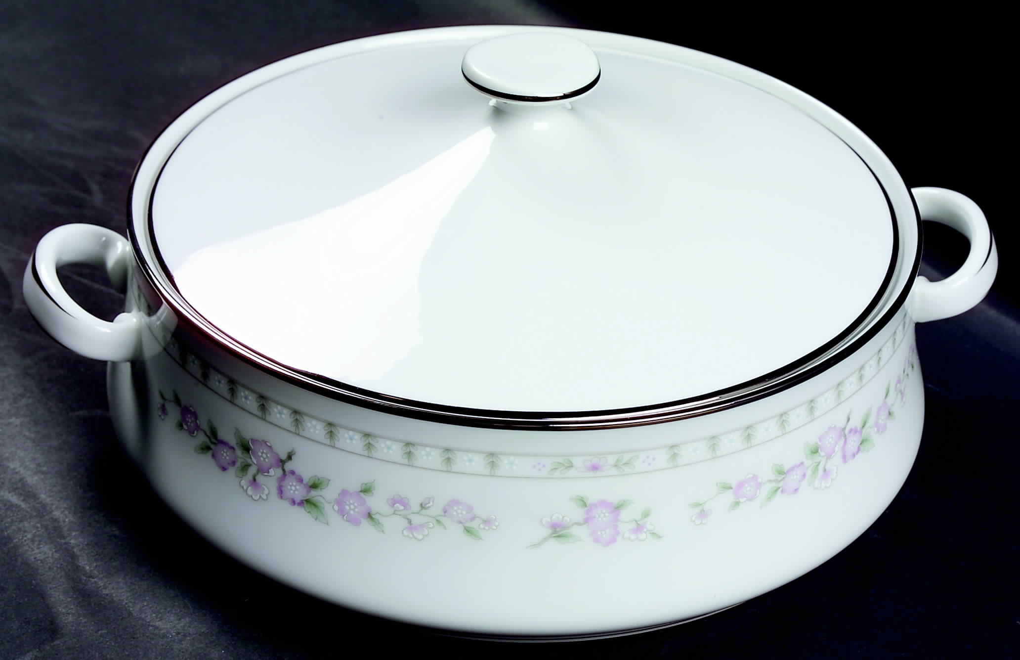 Tea Garden Round Covered Vegetable by Lenox-1