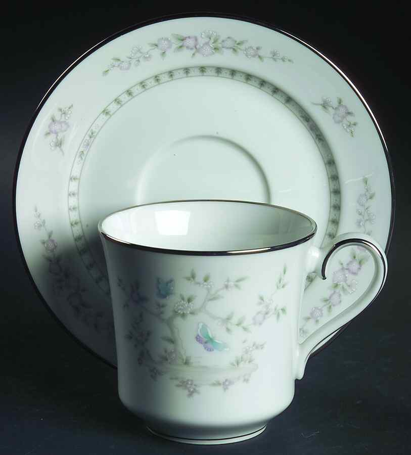 Tea Garden Flat Cup & Saucer Set by Lenox-1