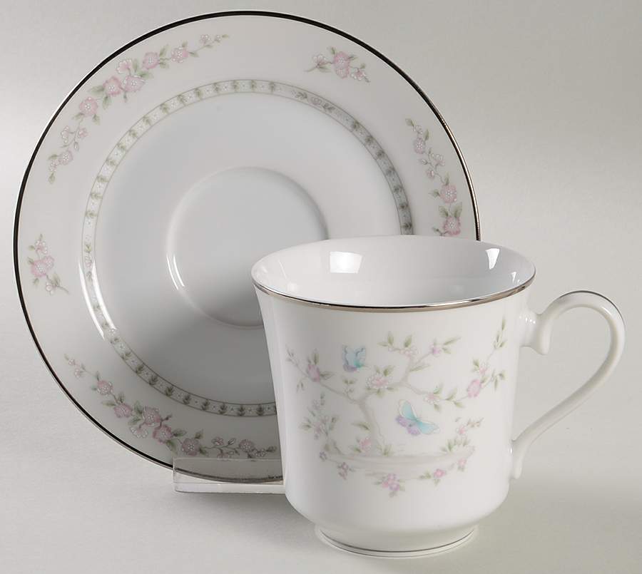 Tea Garden Flat Cup & Saucer Set by Lenox-1