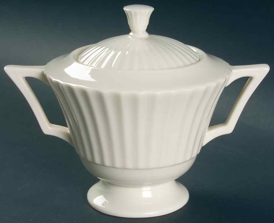 Temple Off White Sugar Bowl & Lid by Lenox-1