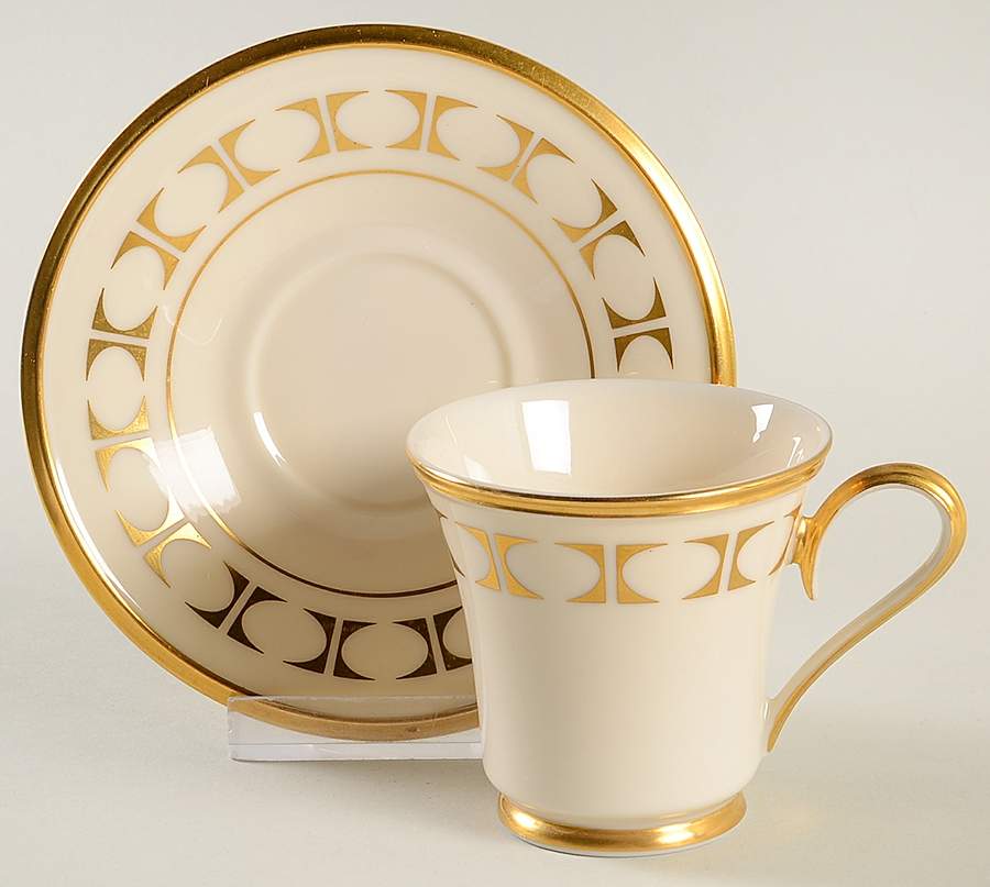 Tempo Footed Demitasse Cup & Saucer Set by Lenox-1