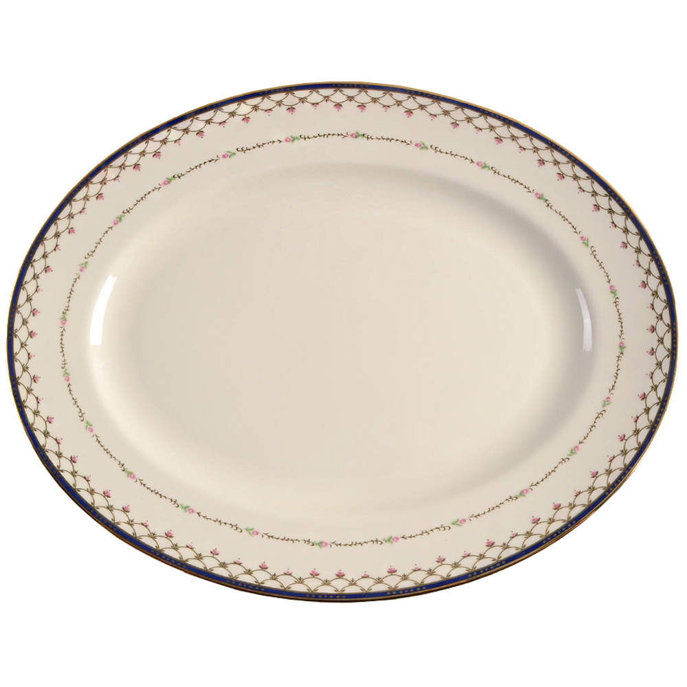 Terrace Rose 13" Oval Serving Platter by Lenox-1