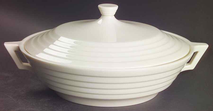 Terrace White Round Covered Vegetable by Lenox-1