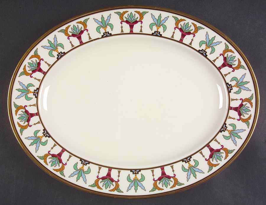 Tosca 13" 99 Shape Oval Serving Platter by Lenox-1