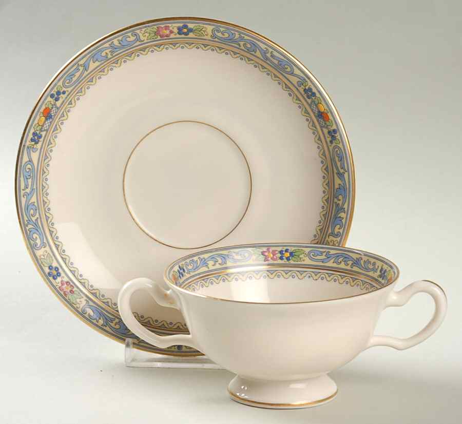 Trent Footed Bouillon Cup & Saucer by Lenox-1