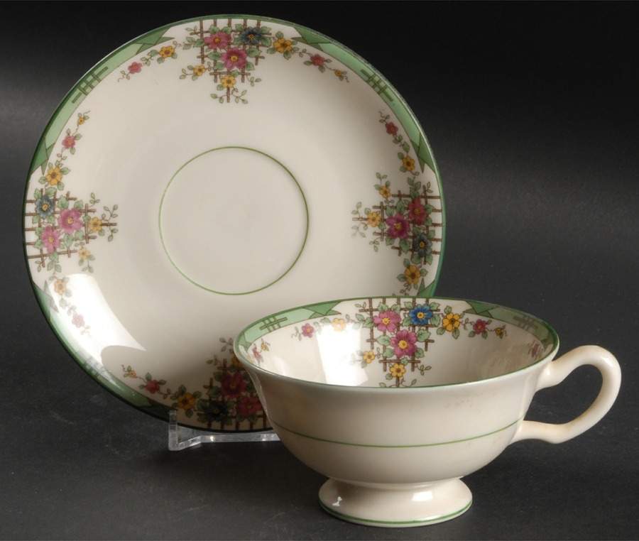 Trellis Footed Cup & Saucer Set by Lenox-1