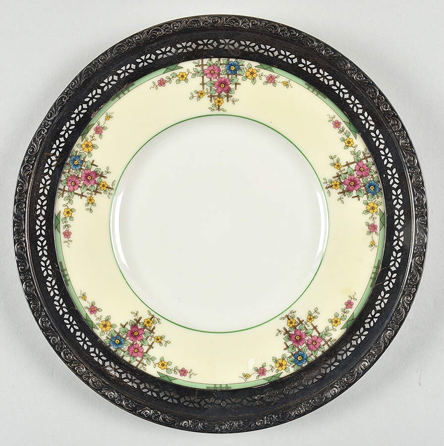 Trellis Salad Plate with Sterling Rim by Lenox-1