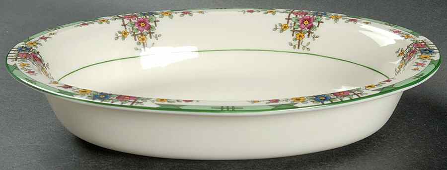 Trellis 9" Oval Vegetable Bowl by Lenox-1