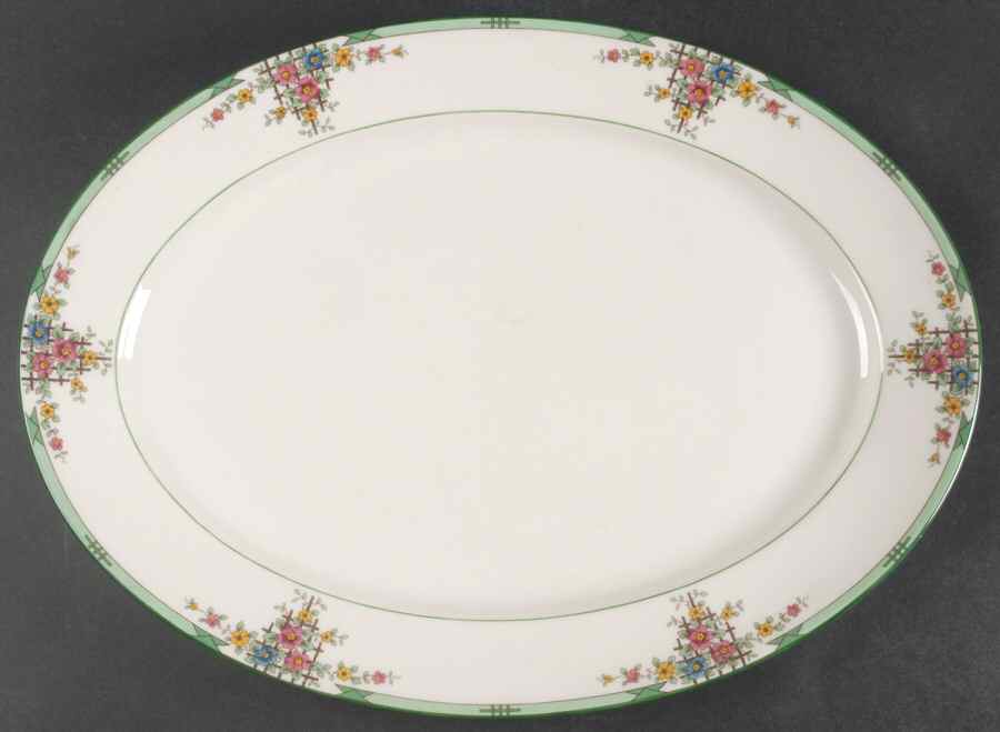 Trellis 16" Oval Serving Platter by Lenox-1