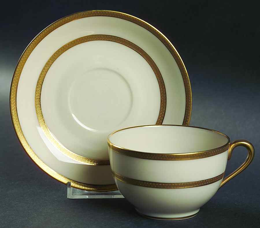 The Trentino Flat Cup & Saucer Set by Lenox-1