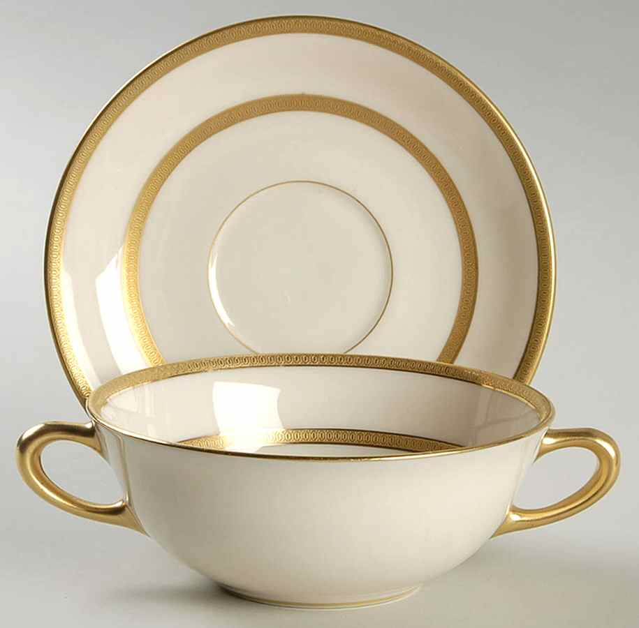 The Trentino Flat Cream Soup Bowl & Saucer Set by Lenox-1