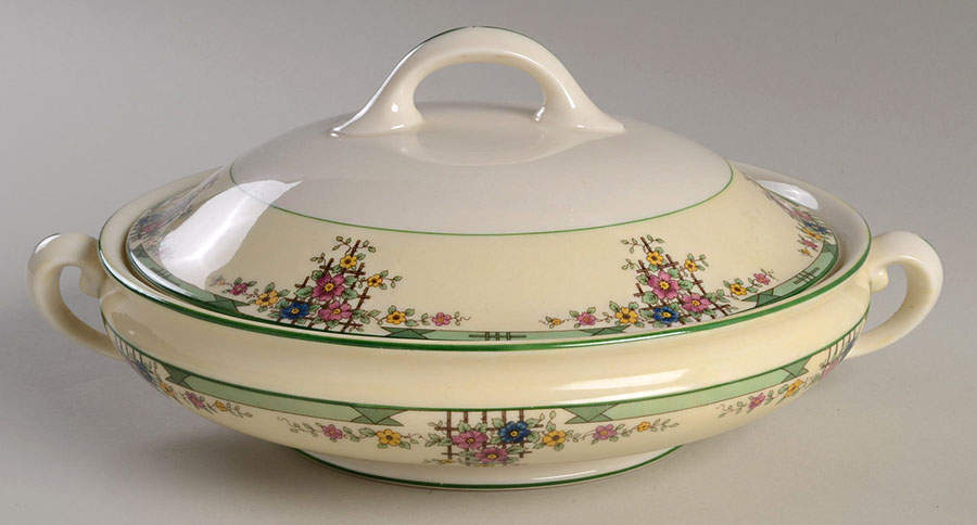 Trellis Ivory Round Covered Vegetable by Lenox-1
