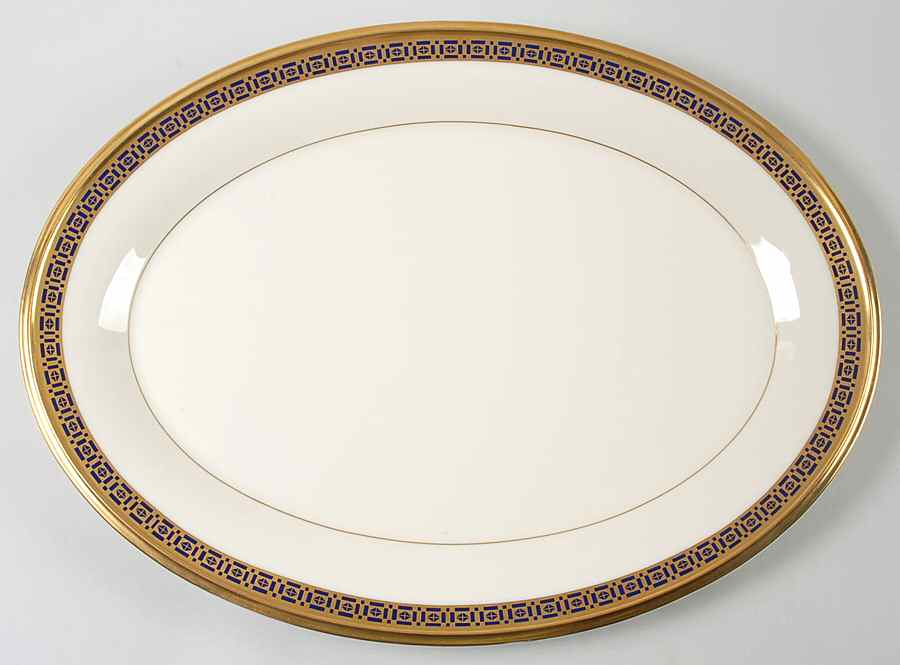 Tudor 17" Oval Serving Platter by Lenox-1