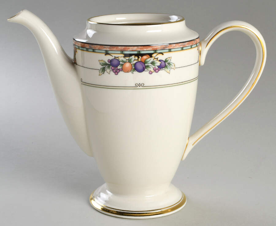Tuscan Orchard 1999 Shape Coffee Pot No Lid by Lenox-1