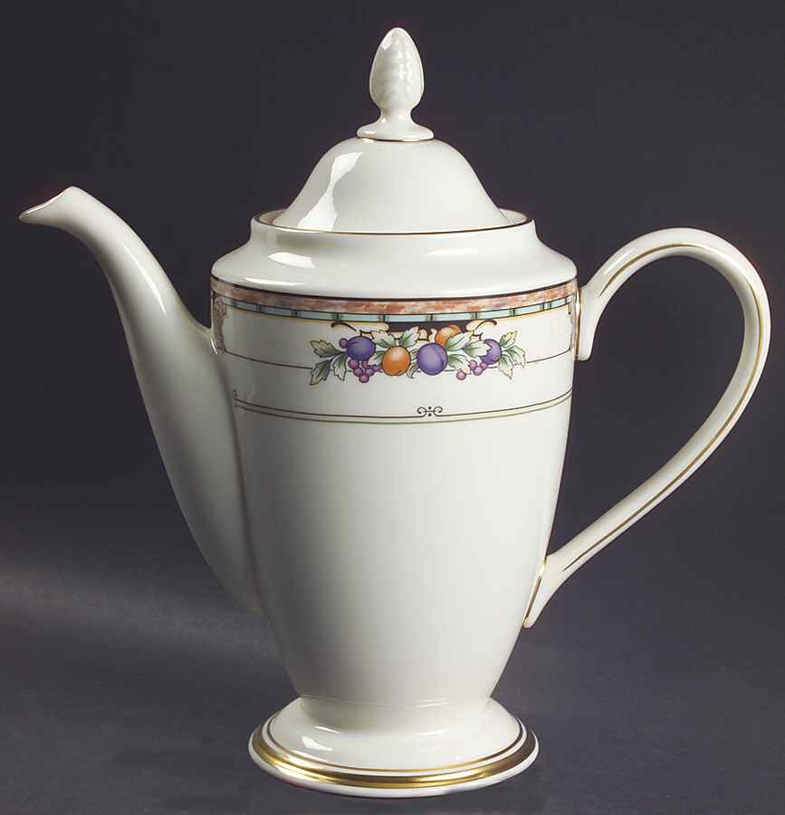 Tuscan Orchard 1999 Shape Coffee Pot & Lid by Lenox-1